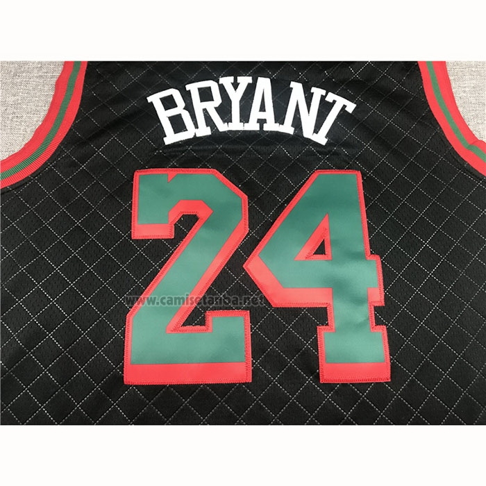 Camiseta Los Angeles Lakers Kobe Bryant #24 Mitchell & Ness 2007-08 Negro